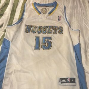 Adidas Nikola Jokic Nuggets White and Light Blue Jersey